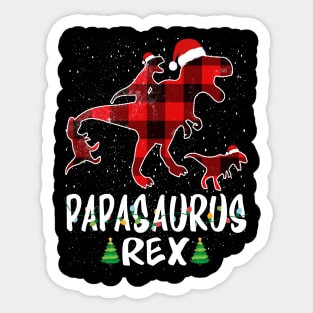 Papa T Rex Matching Family Christmas Dinosaur Shirt Sticker